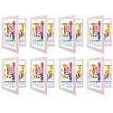 8 Pack 10x12.5 Front-Opening Kids Artwork Frames Changeable (Light Pink)