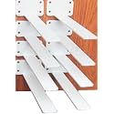 8 Pack - 11 inch White Hidden L Shelf Bracket (1/5 Inch Thicked) Iron Floating Shelf Brackets Rustic Industrial Metal Brackets for Shelf Support