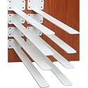 8 Pack - 18 inch White Hidden L Shelf Bracket (1/5 Inch Thicked) Iron Floating Shelf Brackets Rustic Industrial Metal Brackets for Shelf Support