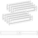 8 Pack 2.36" High Shallow Drawer Dividers, 12.5"-21.3" Expandable