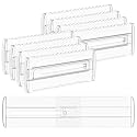 8 Pack 4" High Drawer Dividers for Clothes, 10.2"-16.5" Expandable