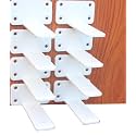 8 Pack - 6 inch White Hidden L Shelf Bracket (1/5 Inch Thicked) Iron Floating Shelf Brackets Rustic Industrial Metal Brackets for Shelf Support