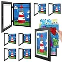 8 Pack 8.5x11 Front-Opening Kids Artwork Frames Changeable (Black)