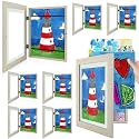 8 Pack 9x12 Front-Opening Kids Artwork Frames Changeable (Grey)