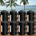 8 Pack Canopy Water Weight Bag, 176 LBS Water Tent Weights Set of 8 Leg Weights for Gazebo, Pop Up Canopy, Canopies, Tent (Black 10L)
