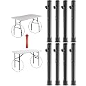 8-Pack Folding Table risers, Dural Folding Table Leg Extensions 4 Levels/Heights Table Leg Extenders 3.6in | 6.77in | 10in | 13in-All for Treating Your Back Pain