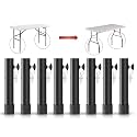 8-Pack Folding Table risers for Folding Tables Straight/Bent Leg, Durable Folding Table Leg Extensions 2 Levels/Heights Table Leg Extenders 3.6in/5.2in-All for Treating Your Back Pain