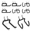 8-Pack Heavy Duty Pegboard Drill Holder & Utility Hooks Set