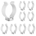 (8-Pack) JESLED T8 U Clips Holder Bracket for 8FT LED Light Bulbs, LED Fluorescent Tube Replacement Mounting Accessories, Stainless Steel Lamp Support, Lampholder, Pipe Clamps to Prevent Sagging
