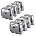 8 Pack Labelife M-K231 Label Tape Replacement for Brother P Touch M Tape