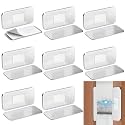 8 Pack Magnetic Door Catch with Adhesive, Jiayi No Drill Ultra Thin Cabinet Magnets Closure, Stainless Steel Drawer Latch for Kitchen Cabinets, Cupboards, Wardrobes, Sliding Doors, No Screws