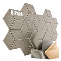 8 Pack Self-Adhesive Acoustic Panels 12" X 10" X 0.4" - Sound Proof Foam Panels for Wall with High Density, Y-Lined Design, Flame Resistant, Absorb Noise and Eliminate Echoes(Camel)