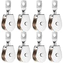 8 Pack Single Pulley Block Wheel 360° Swivel Pulley, 1.5 Inch