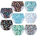8 Packs Reusable Plastic Underwear Covers for Potty Training and Waterproof Diaper Cover for Rubber Pants Boys 6t