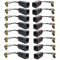 8 Pair Passive Video Balun BNC to RJ45 Adapter with Power, Compact
