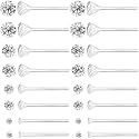 8 Pairs Anti Allergy Plastic Earrings for Sensitive Ears, Include 8 Pairs Silicone Soft earring backs, Plastic Post Earrings for Women, Birthstone Cubic Zirconia Stud Earrings Kit 2mm 3mm 4mm 5mm in one Set
