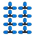 8 Pcs 1/2 Inch Drip Irrigation Tubing Tee Fittings