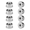 8 PCS 1/4-27 Lamp Finials, Lamp Shade Screw Cap for Lamp Shade Bracket Harp Top, Lamp Finial Knob Lamp Shade Screw Cap Lamp Fittings (1/2 Inch Tall, Silver)