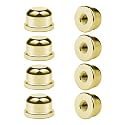 8 PCS 1/4-27 Lamp Finials, Lamp Shade Screw Cap for Lamp Shade Bracket Harp Top, Lamp Finial Knob Lamp Shade Screw Cap Lamp Fittings (1/2 Inch Tall, Gold)
