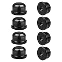 8 PCS 1/4-27 Lamp Finials, Lamp Shade Screw Cap for Lamp Shade Bracket Harp Top, Lamp Finial Knob Lamp Shade Screw Cap Lamp Fittings (1/2 Inch Tall, Black)