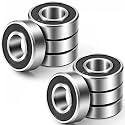 8 Pcs 5/8" Bearings Carbon Steel ID 5/8" x OD1-3/8 Ball Bearing