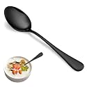 8 Pcs Black Teaspoons Set, Stainless Steel Spoons Silverware, 6.7 Inch