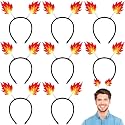 8 Pcs Flame Headband Fire Headpiece Crown, Costume Cosplay