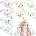 Zhanmai 8 Pcs Newborn Infant Belly Wrap Umbilical Cord Cover Band, Elephant