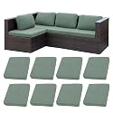 8 Pcs Outdoor Cushion Covers, Patio Sofa Cushion Covers Replacement