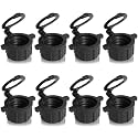 Mapleza 8 PCS Racing Gas Can Replacement Vent Caps for 3/5/5.5 Gallon VP fuel Jug, Black Top Hat- Plastic, 24mm