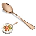 8 Pcs Rose Gold Teaspoons Set, Stainless Steel Spoons Silverware, 6.7 Inch