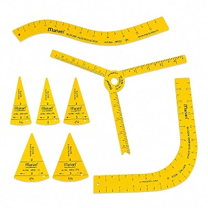 8-piece tailoring scale set for blouse cutting amp pattern making  sewing ruler kit with blouse sleeve scale armhole scale amp 5 blouse plate scales  dress designing measuring tools for tailors