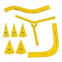 8-Piece Tailoring Scale Set for Blouse Cutting & Pattern Making | Sewing Ruler Kit with Blouse Sleeve Scale, Armhole Scale & 5 Blouse Plate Scales | Dress Designing Measuring Tools for Tailors