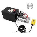 8 Quart Hydraulic Pump 12V DC Double Acting Hydraulic Power Unit w/Metal Reservoir Hydraulic Power Pump for Dump Trailer Car Lifting Forklifts Lifting Platforms