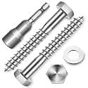 (8-Set) 1/2 x 3 Lag Screws, Stainless Steel Heavy Duty Hex Head Lag Bolts for Wood, Commercial/Industrial Grade 1/4 Bolts, Mounting Screws Bolts Kit, Bright Finish by Marysino