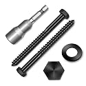 (8-Set) 3/8 x 4 Lag Bolts for Wood, Stainless Steel Heavy Duty Hex Head Lag Screws, Commercial/Industrial Grade 3/8 Bolts, Mounting Screws Bolts Kit, Black Oxided by Marysino