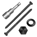 (8-Set) 3/8 x 6 Lag Bolts, Stainless Steel Heavy Duty Hex Head Lag Screws for Wood, Commercial/Industrial Grade 3/8 Bolts, Mounting Screws Bolts Kit, Black Oxided by Marysino