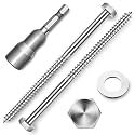 (8-Set) 5/16 x 6 Lag Screws, Stainless Steel Heavy Duty Hex Head Lag Bolts for Wood, Commercial/Industrial Grade 1/4 Bolts, Mounting Screws Bolts Kit, Bright Finish by Marysino