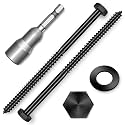 (8-Set) 5/16 x 6 Lag Screws, Stainless Steel Heavy Duty Hex Head Lag Bolts for Wood, Commercial/Industrial Grade 1/4 Bolts, Mounting Screws Bolts Kit, Black Oxided by Marysino