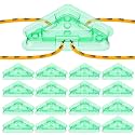8 Set Ant Bait Stations Refillable, Indoor & Outdoor, Triangular, Green