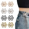 8 Set Pant Waist Tightener Buttons Pins for Loose Jeans, 2026 New Adjustable Waist Buckle Extender Set Pants Clips