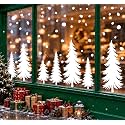 8 Sheets Christmas Window Clings Tree Decor, Christmas Decorations Stickers