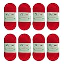 8 Skeins Rayon derived from Bamboo by Sunny Cat Imported (Red)