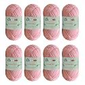 8 Skeins Rayon derived from Bamboo by Sunny Cat Imported (Pink Satin)