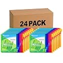 8-Tab Binder Dividers - Index Pockets Divider for 3 Ring Binders, 3-Hole Plastics Sheets Protectors for US Letter Size in 0.5'', 1'', 2'', 3 inch Binders, 8 Colors (XY004) (24 Packs)