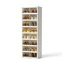 8 Tier Shoe Rack 16 Pairs Foldable Shoe Cabinet Transparent Shoe Boxes Stackable Plastic with Magnetic Door Space-Saving Folding Shoe Organiser for Shoes 45 x 35.1 x 139.5 cm