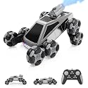 8 Wheel RC Stunt Car with Gesture Control, Spray & LED Lights, Gesture Sensing Remote Control Cars for Boys Age 6 7 8-12 13 14 Year Old, Christmas Birthday Gifts Ideas for Kids