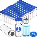 80 Pcs 3ml Sterile Vials Empty Vials for Injection, Blue Lid