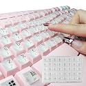 80 Pcs Raised Keyboard Keys' Stickers for Long Nails Typing and Gaming, TM