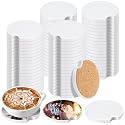 80 Pcs Sublimation Coasters Blanks Ceramic Car Coasters 2.6 Inch